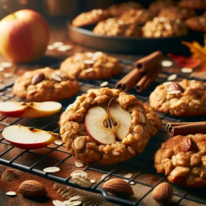 Apple and oatmeal spiced cookies